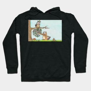 Owl and Beaver Happy Birthday Hoodie